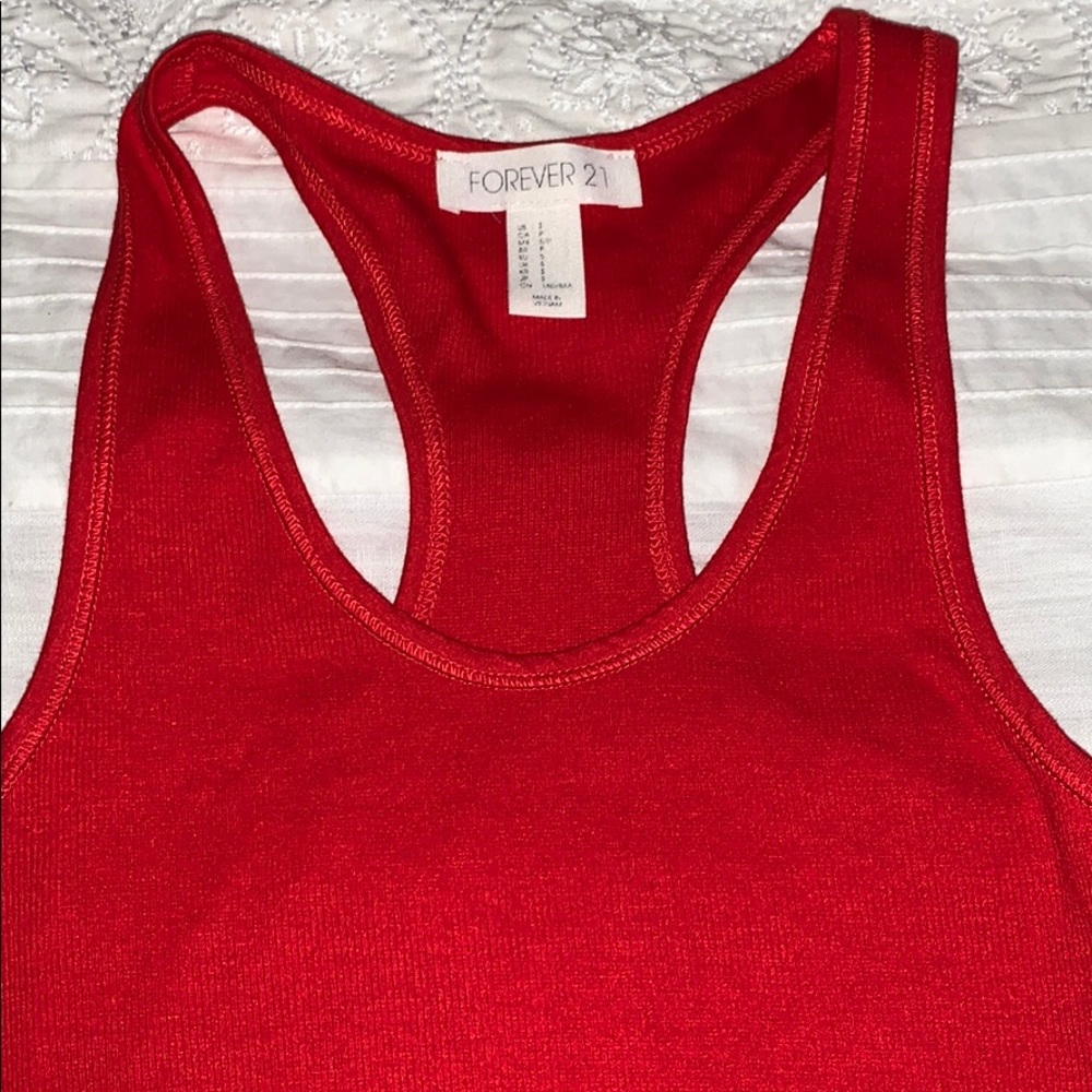Red tank tops